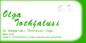 olga tothfalusi business card